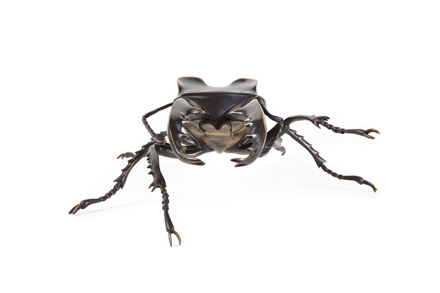 Anne Pierce  'Stag Beetle Bronze', created in 2001, Original Sculpture Steel.