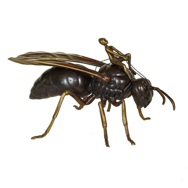 Anne Pierce  'Wasp With Rider', created in 2021, Original Sculpture Steel.