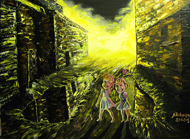 Natalia Kalomoiri  'Bad Drean', created in 2013, Original Painting Oil.