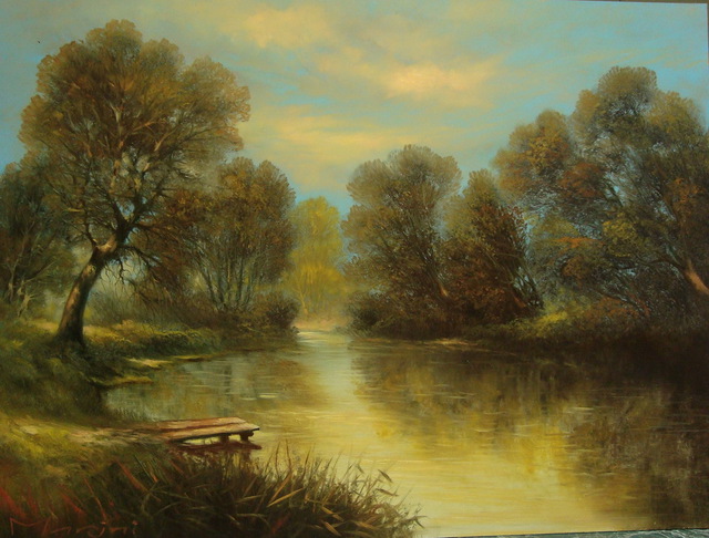 Antoniu Marjai  'Riverside', created in 2011, Original Painting Acrylic.