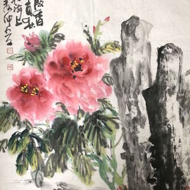 Chongwu Ao: 'au42 fragrances of flowers', 2017 Ink Painting, Floral. Artist Description: Original Abstract Ink Painting On The Rice Paper. Freedom your true feelings is the portrayal of my artworks. It shows Asian cultural elements and humanistic spirit and is magnificent, open, natural, and has no limit. ...