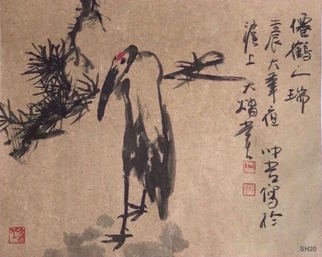 Chongwu Ao: 'sh 20 bird', 2012 Ink Painting, Birds. Original Abstract Ink Painting On The Rice Paper. Freedom your true feelings is the portrayal of my artworks. It shows Asian cultural elements and humanistic spirit and is magnificent, open, natural, and has no limit. ...