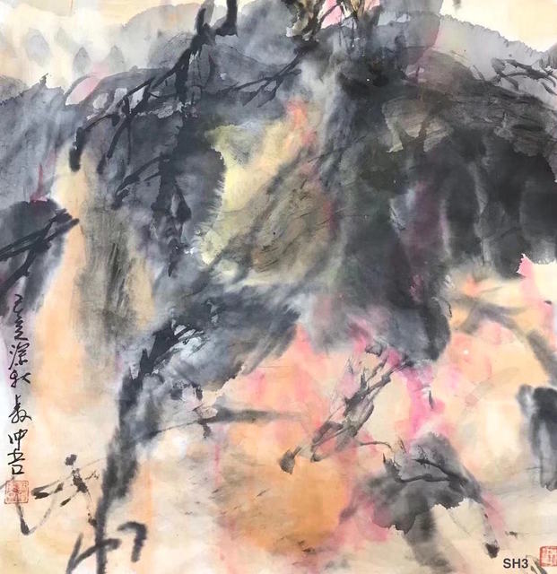 Artist Chongwu Ao. 'Sh 3 In Autumn' Artwork Image, Created in 2019, Original Painting Ink. #art #artist