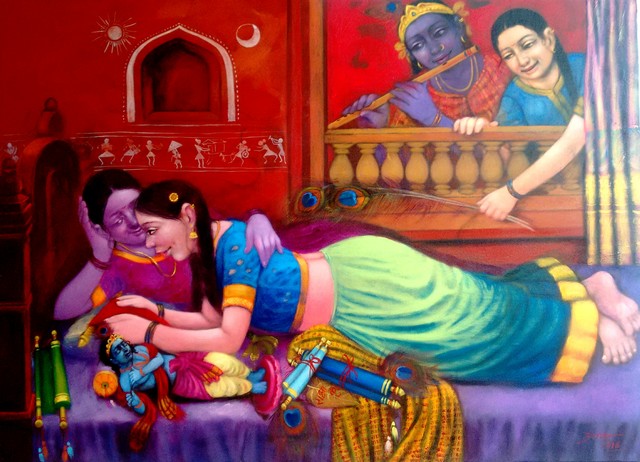 Pramod Apet  'Love', created in 2016, Original Painting Acrylic.