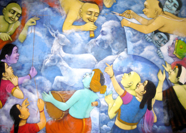 Artist Pramod Apet. 'My Dream' Artwork Image, Created in 2014, Original Painting Acrylic. #art #artist