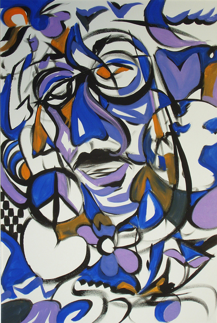 Environmental Artist Apollo  ' Picasso Dreams', created in 2008, Original Mixed Media.