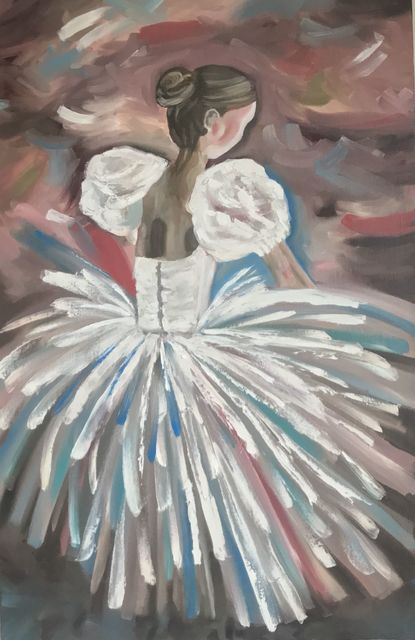 Artist Natalja Tuncay. 'Ballerina' Artwork Image, Created in 2020, Original Painting Oil. #art #artist