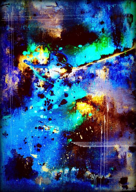 Artist Apoorva Satokar. 'Blue But Not' Artwork Image, Created in 2017, Original Painting Acrylic. #art #artist