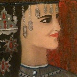 Aqil Israfilov: 'turkana', 2017 Oil Painting, Culture. Artist Description: Women, Turkish, National...