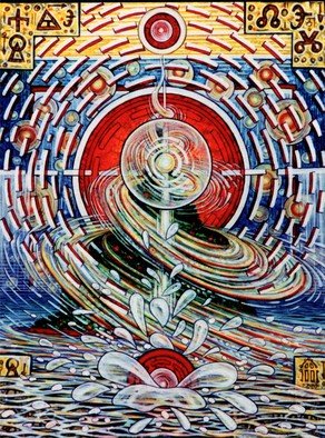 Ivan Arabadzhiev: 'Vortexes of Creation', 2002 Oil Painting, Spiritual.  Water, light, air, colour and wind in one perfect movement, creating worlds and everything in them. ...