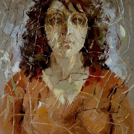 Ara Ghevondyan: 'portrait of a woman', 2009 Oil Painting, Impressionism. Artist Description: Woman, light, portrait...