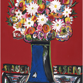 Michael Raucheisen: 'Flowers for Corina', 2008 Acrylic Painting, Botanical. 