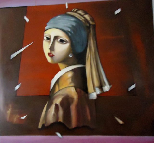 Artist Hebe Beatrice Alioto. 'Hommage To Vermeer ' Artwork Image, Created in 2004, Original Painting Acrylic. #art #artist