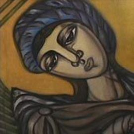 Hebe Beatrice Alioto: 'femme medieval', 2010 Acrylic Painting, Figurative. Artist Description:   acrylic painting  ...