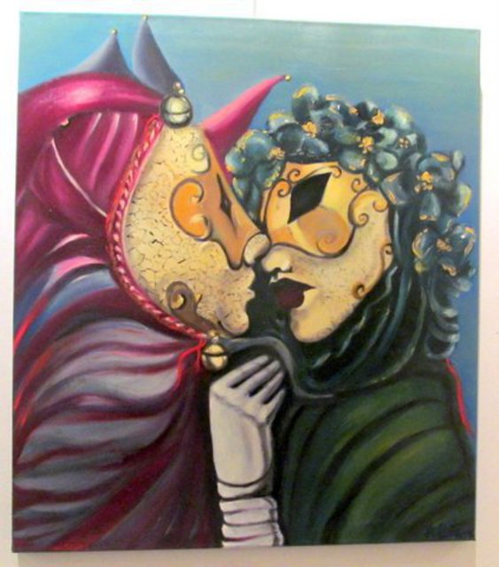Hebe Beatrice Alioto  'The Kiss', created in 2014, Original Painting Acrylic.