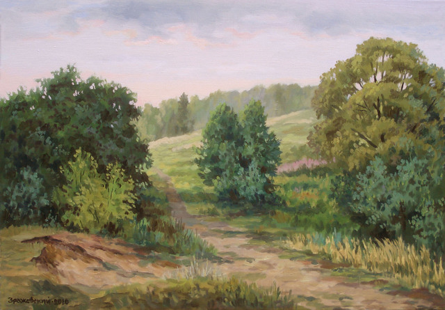 Arkady Zrazhevsky  'Evening Of A Hot Day', created in 2010, Original Painting Oil.