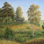 Young month in the July evening By Arkady Zrazhevsky