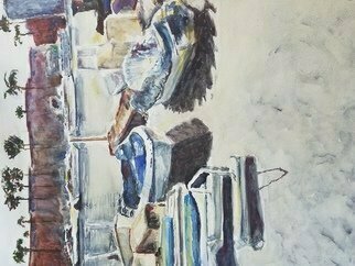 Armineh Bakhtanians: 'belmont shore 2', 2021 Watercolor, Boating. inspired by the beauty of Belmont Shore ...