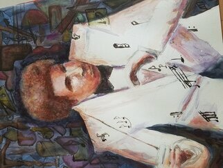 Armineh Bakhtanians: 'symphony at the bowl 3', 2022 Mixed Media, Portrait. Inspired by live concerts at the Hollywood Bowl ...