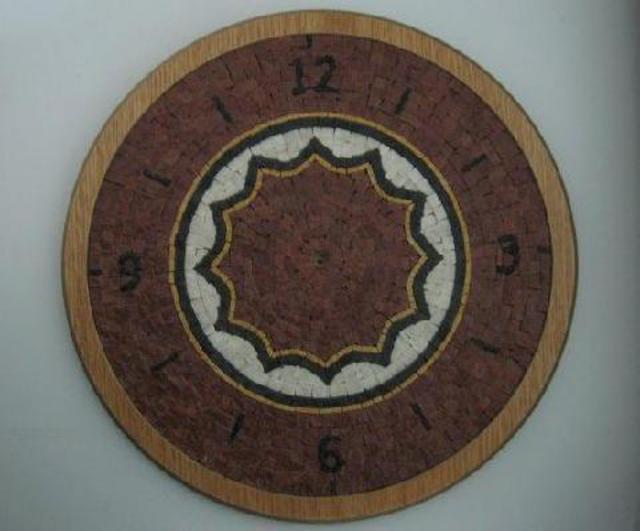 Ahmad Rayyan  'Red Wall Clock', created in 2009, Original Mosaic.