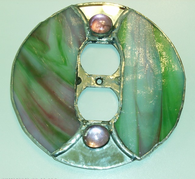 Arnold Cecchini  'Outlet Plate', created in 2018, Original Glass Stained.