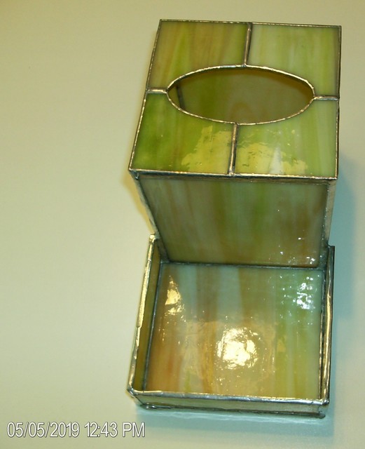 Arnold Cecchini  'Tissue Box', created in 2018, Original Glass Stained.