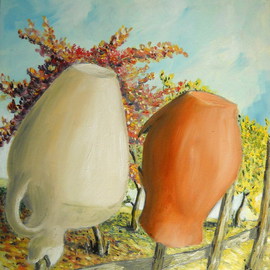 Felfalusi Arpad: 'jugs', 2013 Oil Painting, nature. Artist Description:        oil on canvas          ...