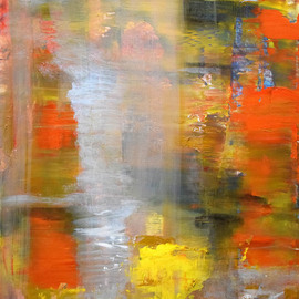 Arrachme Art: 'The Prophet', 2020 Oil Painting, Abstract. Artist Description: A deep rich warm subtle abstract expression painting of bold oranges and yellow color signals happy connection and communication.  Oil Painting on board.  ...