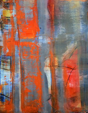 Arrachme Art: 'in plain sight', 2020 Oil Painting, Abstract. In plain sight, abstract oil on board caresses vivid warm tones.  Free bold oranges, exposing clean simple lines. Abstract Expression Oil Painting. ...
