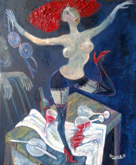Zakir Ahmedov  'Cabaret ', created in 2016, Original Painting Other.
