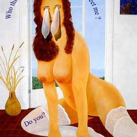 Bo Sigvardson: 'aids lady', 1999 Acrylic Painting, Naturalism. Artist Description: Painted 1999 for an Aids campaign...