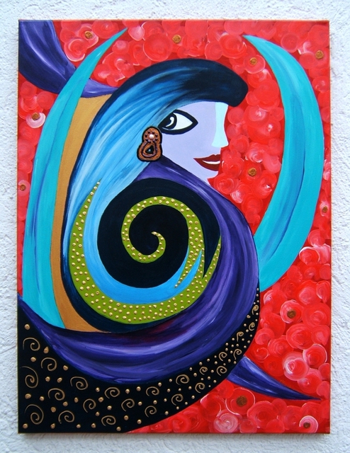 Amans Honigsperger  'Curly Sue', created in 2012, Original Painting Acrylic.