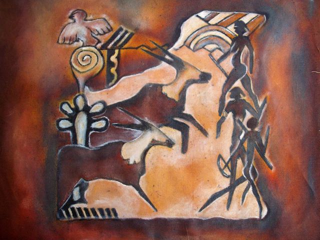 Amans Honigsperger  'Rock Painting 1', created in 2009, Original Painting Acrylic.