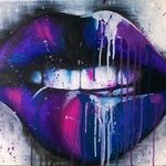 Metallic Blue Purple Lips By Mel Fiorentino