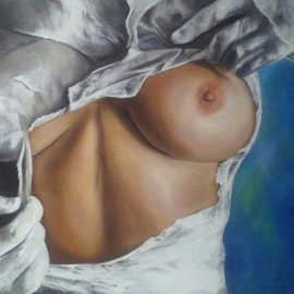 Mel Fiorentino: 'Rebirth', 2015 Oil Painting, nudes. Artist Description:  Original oil painting on canvas. Nude female figure.  ...