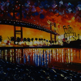 Night on the Bridge By Valerie Curtiss