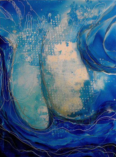 Artist Carla Goldberg. 'Maiden Of The Crest Of The Wave' Artwork Image, Created in 2010, Original Mixed Media. #art #artist