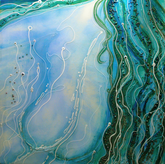 Artist Carla Goldberg. 'Thetis The Goddess Of The Waves' Artwork Image, Created in 2009, Original Mixed Media. #art #artist