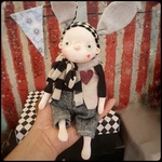 strange hare art doll By Nina Kvitkovskaya