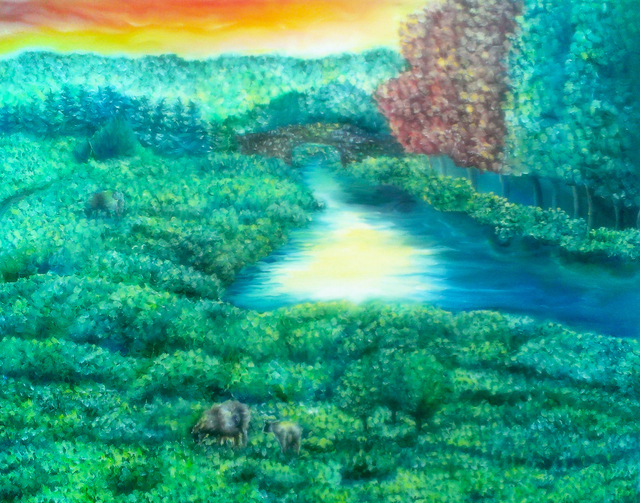 Katie Puenner  'Irish Landscape', created in 2014, Original Painting Oil.