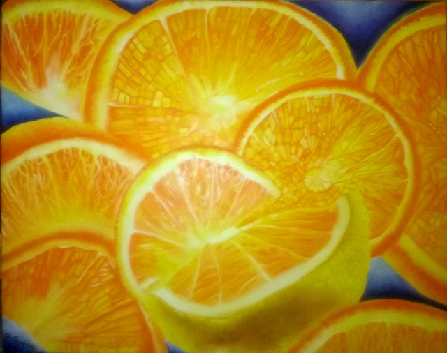 Katie Puenner  'Oranges', created in 2015, Original Painting Oil.