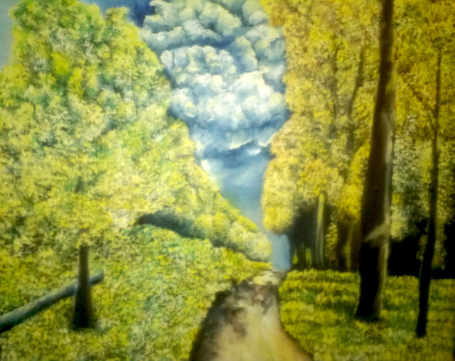 Katie Puenner  'Quiet Path', created in 2015, Original Painting Oil.