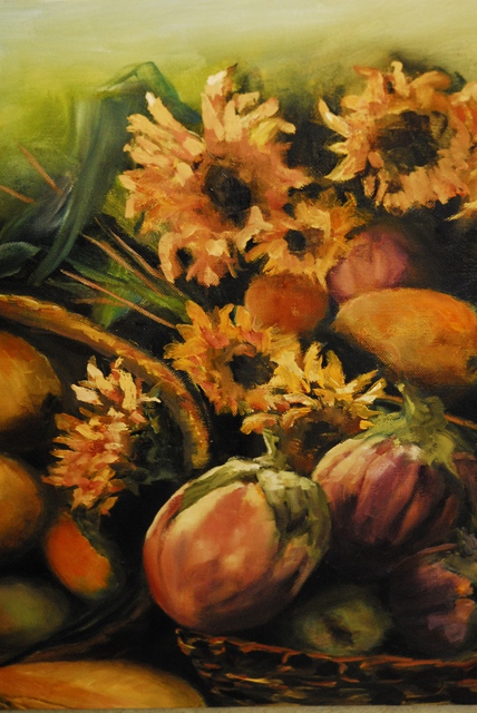 Susan Bell  'Autumn Flowers', created in 2014, Original Painting Oil.