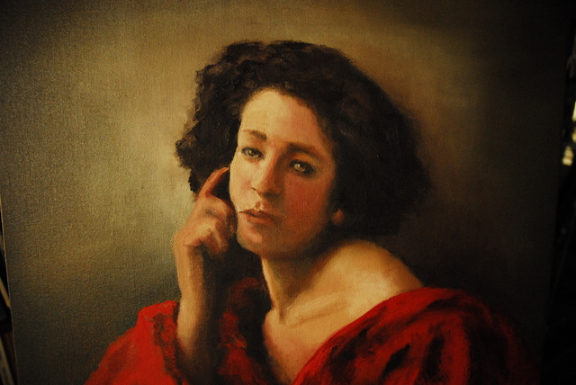 Susan Bell  'Sarah Bernhardt', created in 2014, Original Painting Oil.