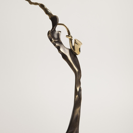 Veaceslav Jiglitski: 'musician', 2016 Bronze Sculpture, Music. Artist Description: This sculpture reflect the symbiosis between sensuality and the talent of a woman. ...