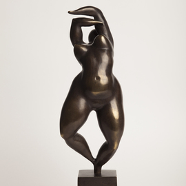 Veaceslav Jiglitski: 'winter', 2019 Bronze Sculpture, Body. Artist Description: This sculpture is from limited edition seria  Seasons  signed by Veceslav Jiglitski. This sculpture represents  Winter  season. ...