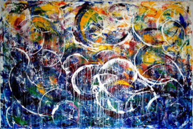 Farahnaz Tafreshi  'Movement', created in 2013, Original Painting Oil.