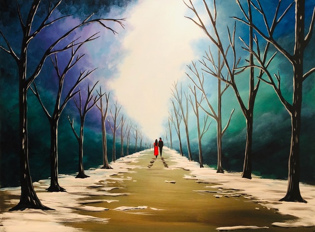 Aisha Haider  'Winter Has Arrived', created in 2019, Original Painting Acrylic.