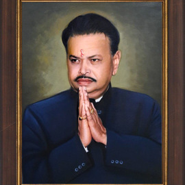 Brijesh Bhavsar: 'founder portrait', 2023 Oil Painting, Famous People. Artist Description: This handmade canvas oil painting ...