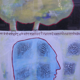 Bharatsingh  Devada Artwork the god, 2007 Acrylic Painting, Mythology